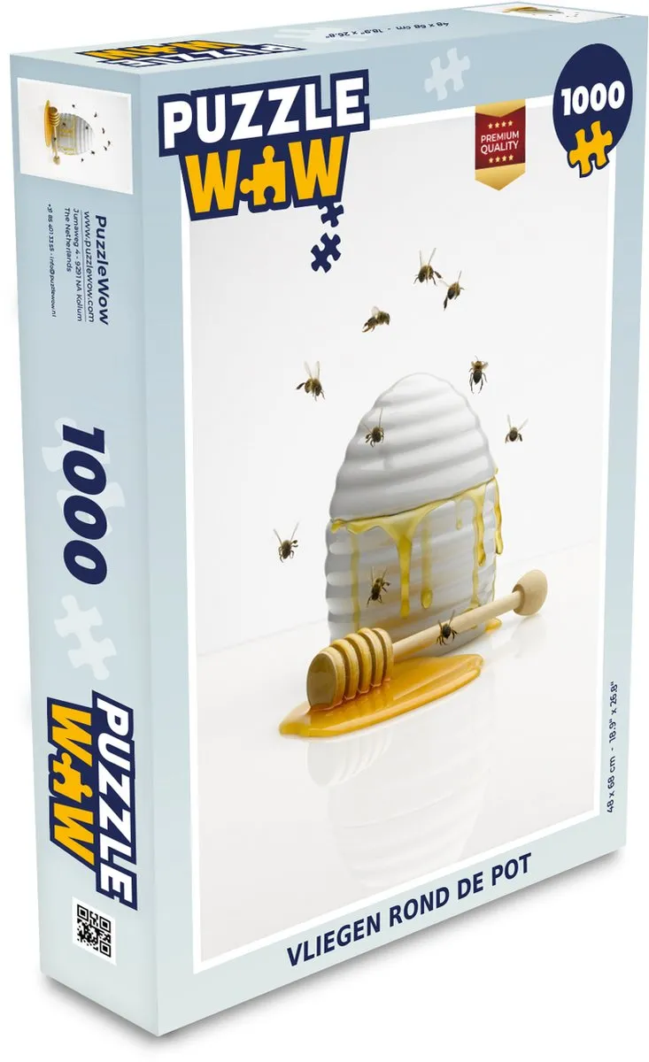 PuzzleWow Legpuzzel Vliegen rond de pot 1000 Stuks