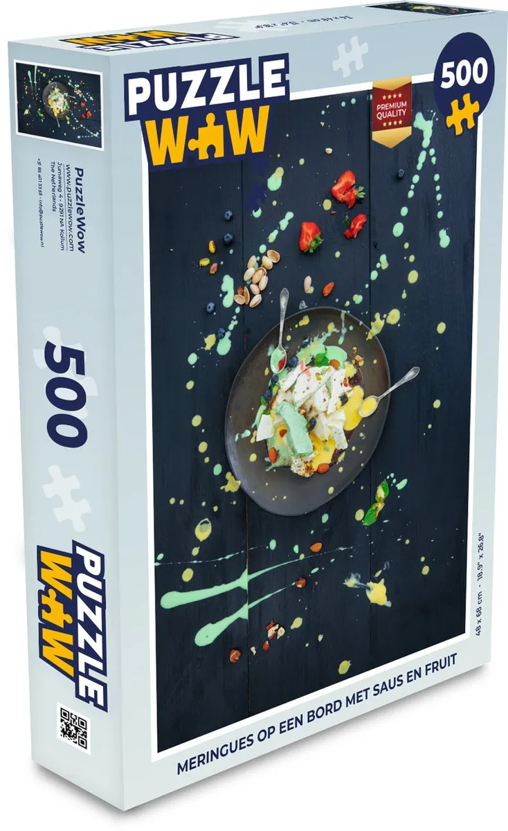 PuzzleWow Meringues Legpuzzel 500 Stuks - Multicolor