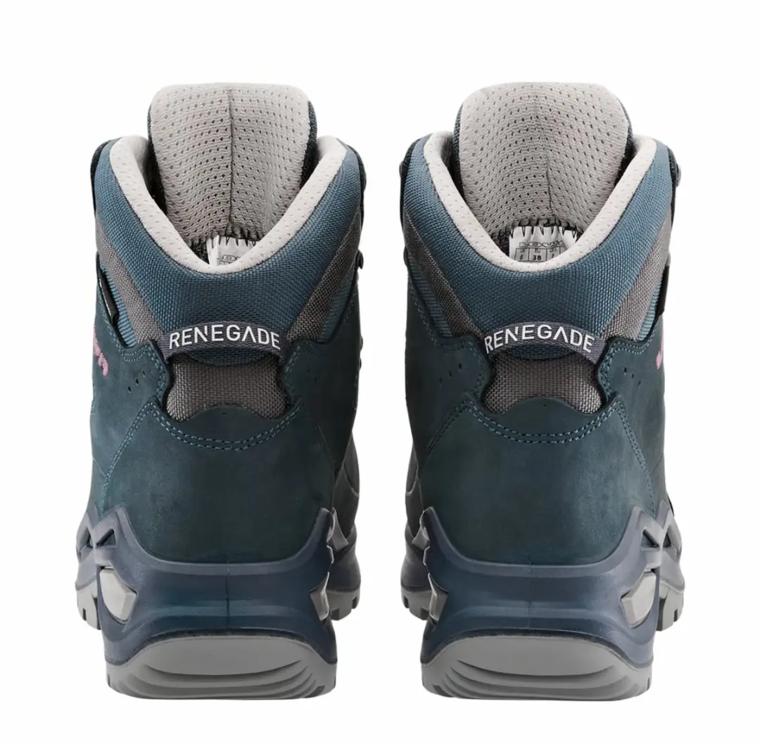 Lowa Renegade Evo GTX Mid Dames - 44.5 - Staalblauw/Oudroze