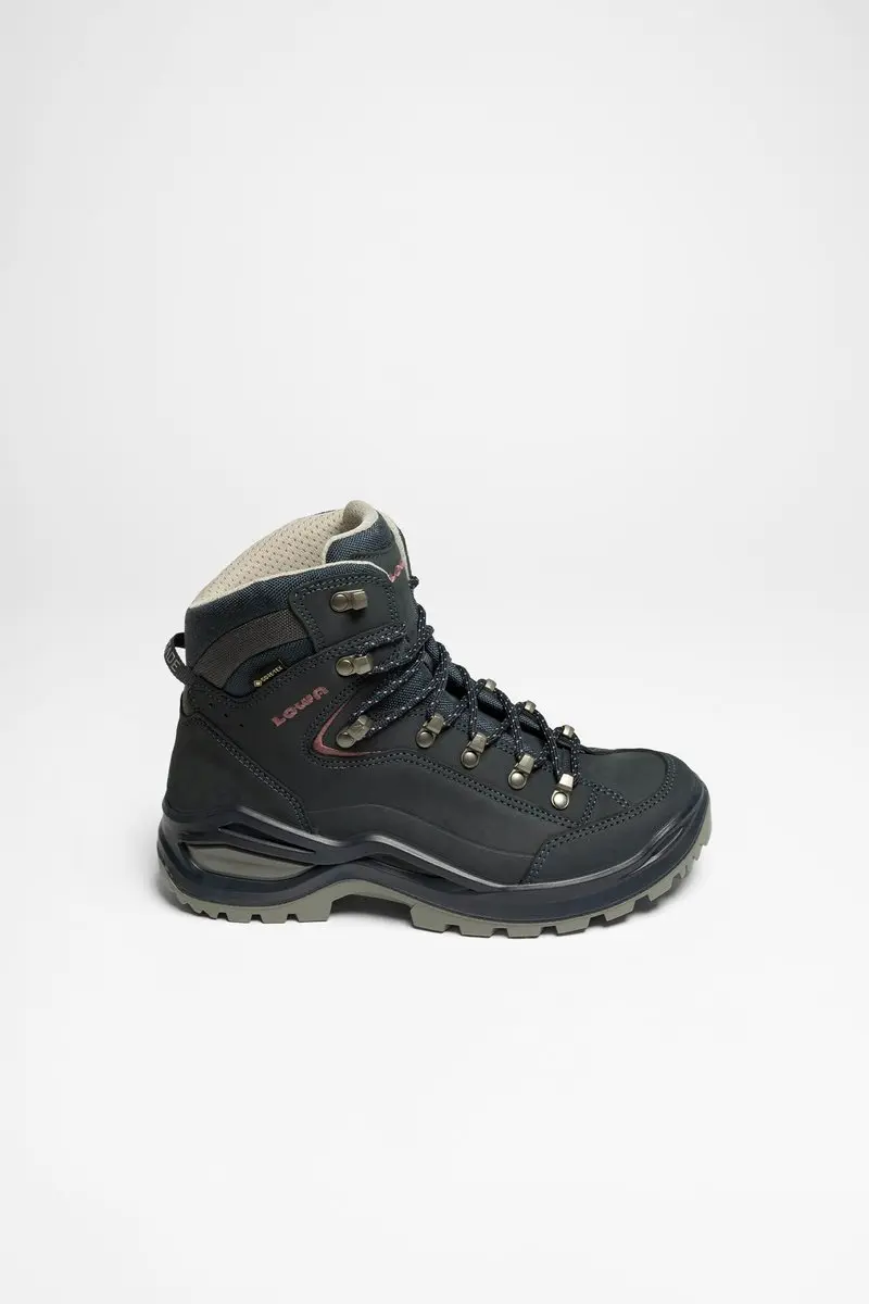 Lowa Renegade Evo GTX Mid Dames - 44.5 - Staalblauw/Oudroze