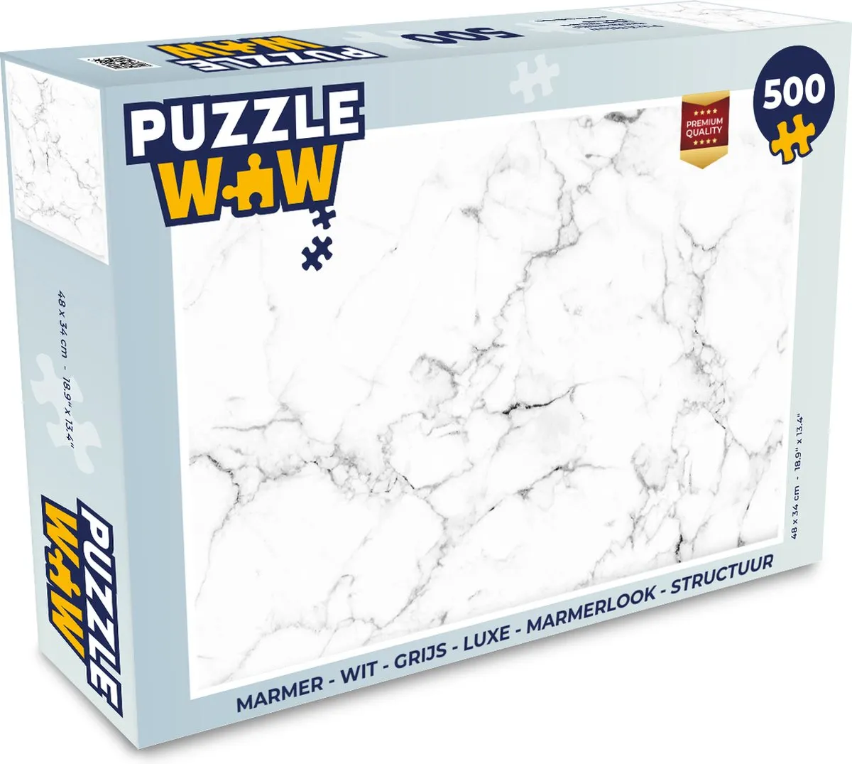 PuzzleWow Marmerlook Legpuzzel 500 Stuks