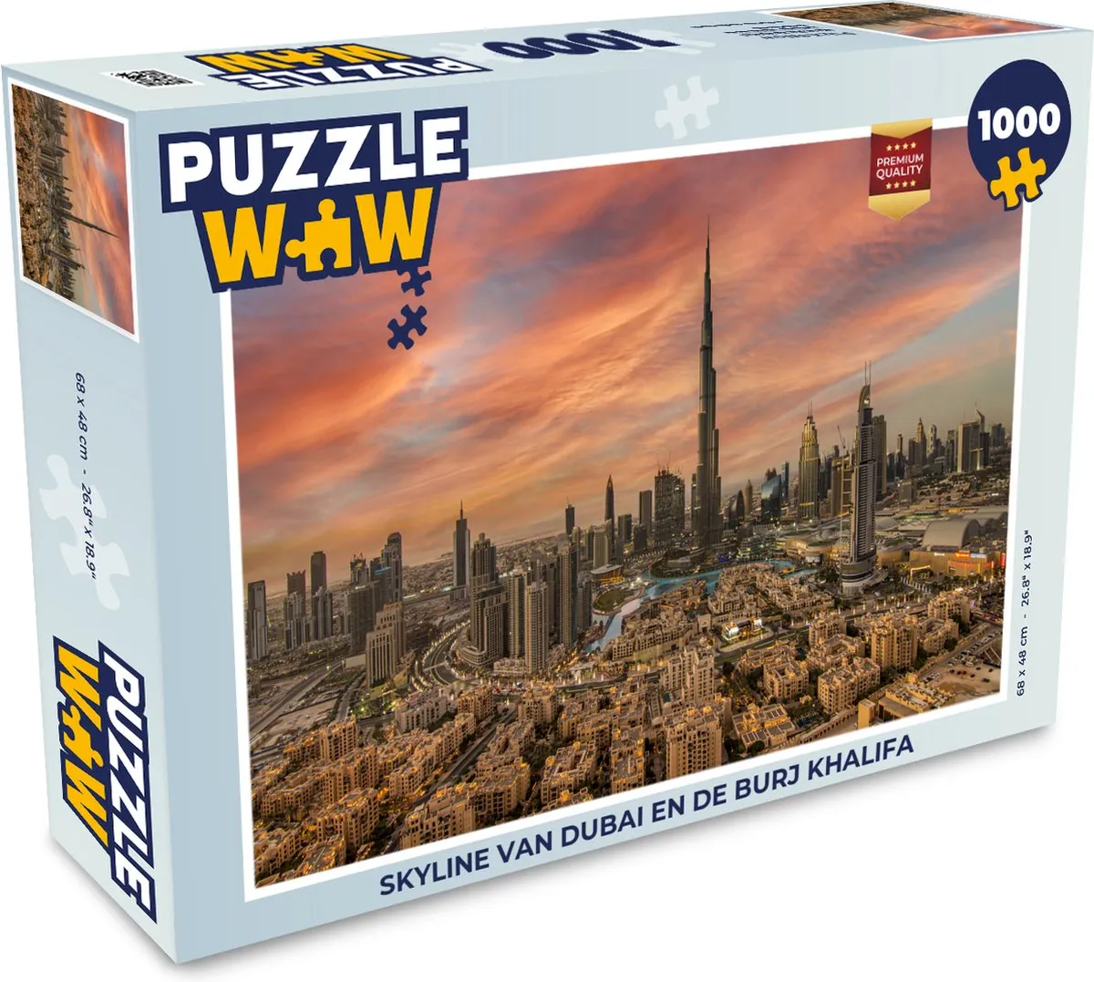 PuzzleWow Skyline Dubai & Burj Khalifa Legpuzzel 1000 Stuks
