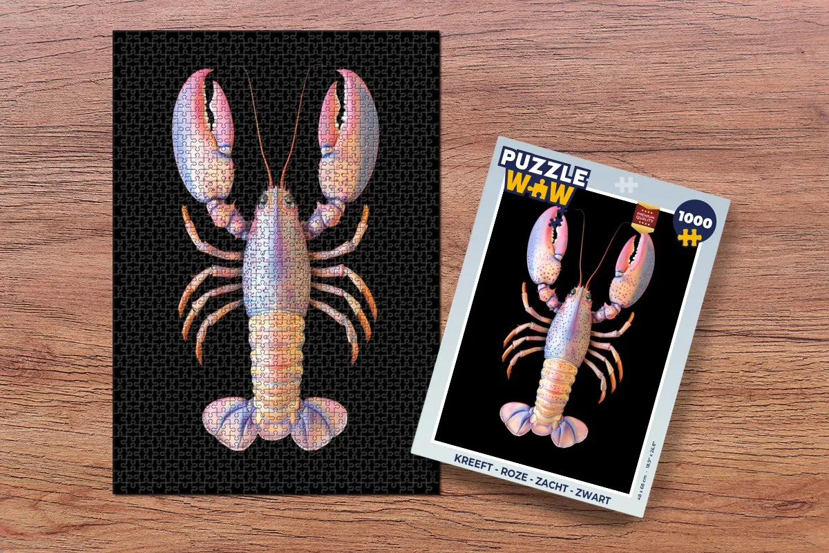 PuzzleWow Kreeft Legpuzzel 1000 Stuks - Roze/Pastel