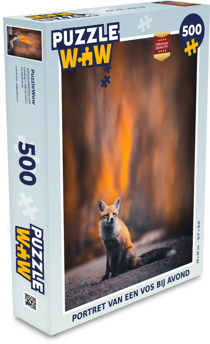PuzzleWow Vos Weg Legpuzzel 500 Stuks