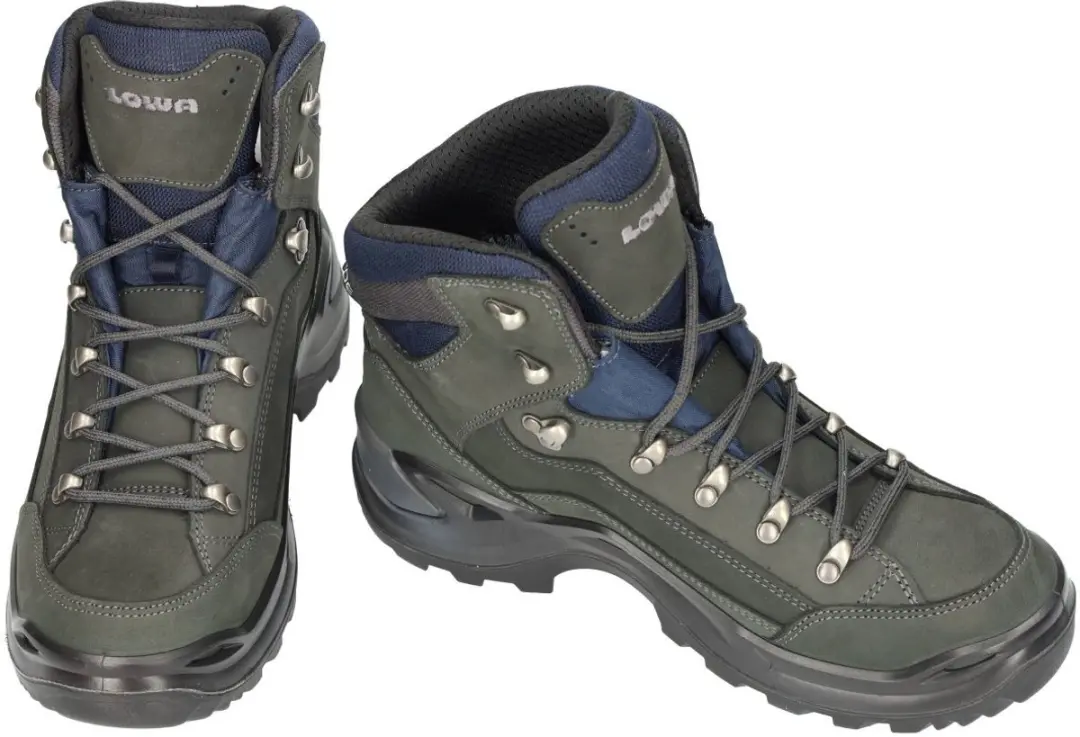 Lowa Renegade GTX Mid Outdoorschoenen Heren 43.5 - Zwart/donkerblauw - afbeelding 3 van 6