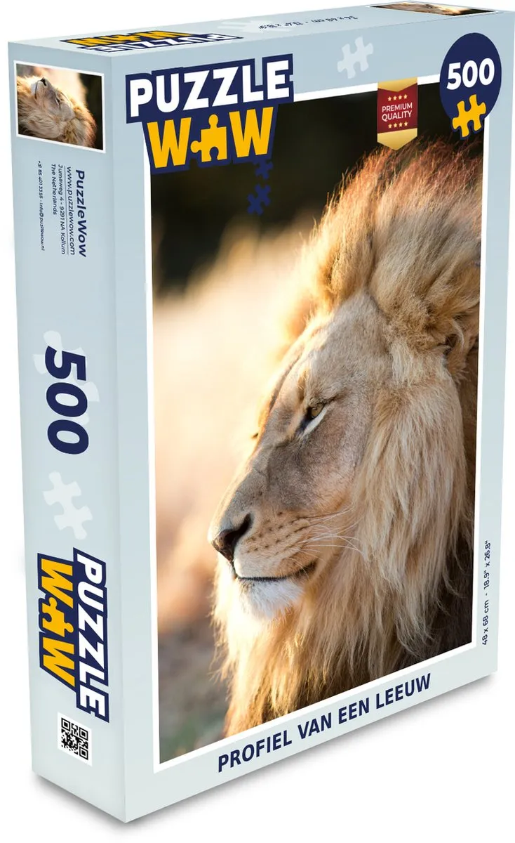 PuzzleWow Leeuw Legpuzzel 500 Stuks