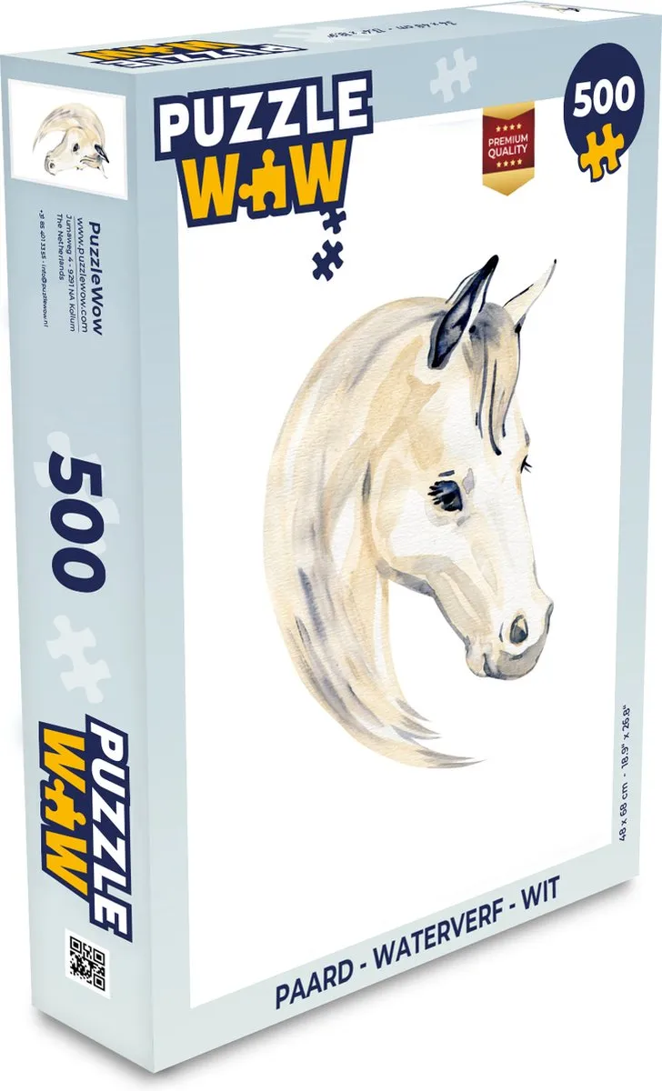 PuzzleWow Paard Waterverf Puzzel 500 Stuks