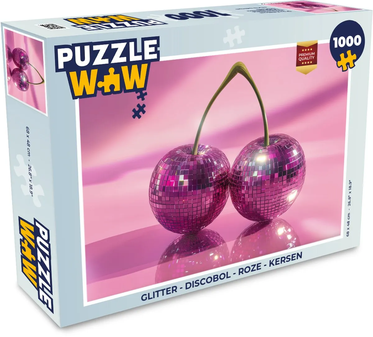 PuzzleWow Glitter Discobol Legpuzzel 1000 Stuks
