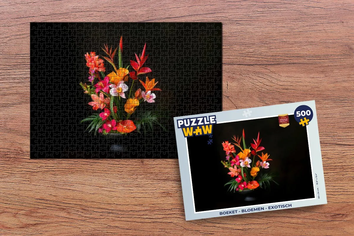 PuzzleWow Boeket Bloemen Legpuzzel 500 Stuks - MPN 8721179515479