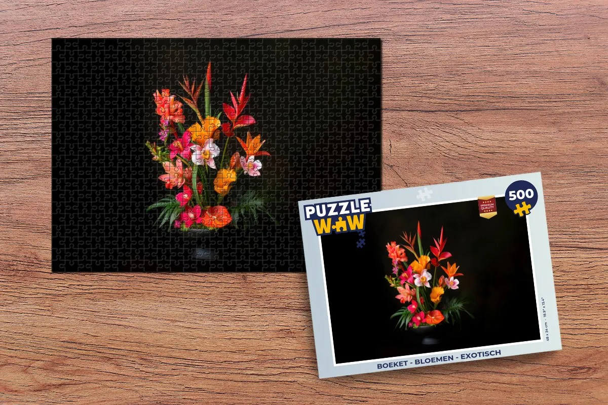 PuzzleWow Boeket Bloemen Legpuzzel 500 Stuks - MPN 8721179515479