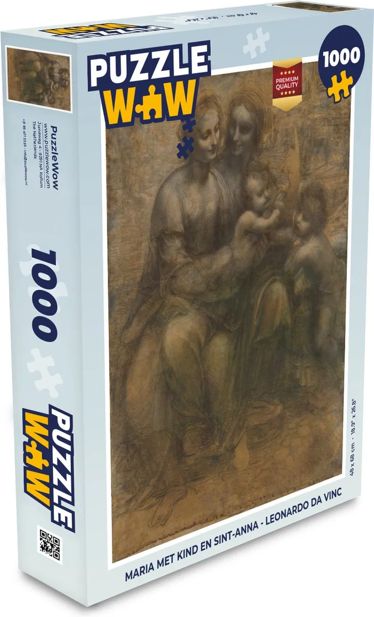PuzzleWow Maria met kind en Sint-Anna Legpuzzel 1000 Stuks