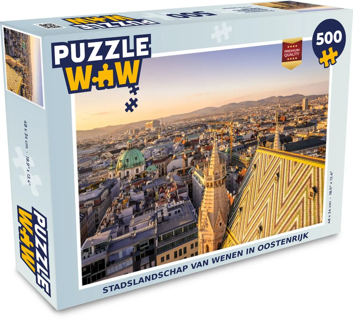 PuzzleWow Legpuzzel Stadslandschap Wenen 500 Stuks