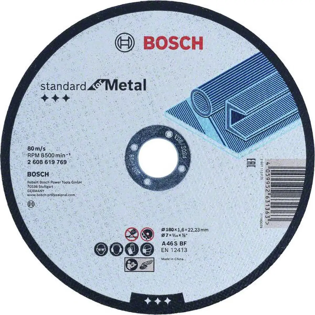 Bosch Standard for Metal voor doorslijpschijf recht, 180 mm, 22,23 mm