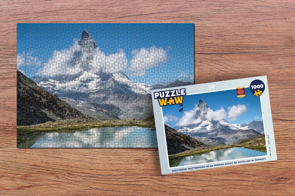 PuzzleWow Zwitserse Matterhorn Legpuzzel 1000 Stuks - Multicolor