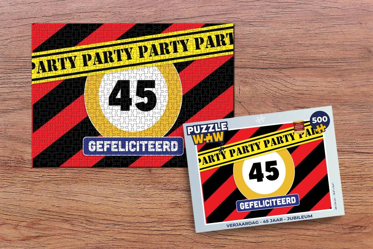 PuzzleWow Verjaardag Jubileum Legpuzzel 500 Stuks - Multicolor
