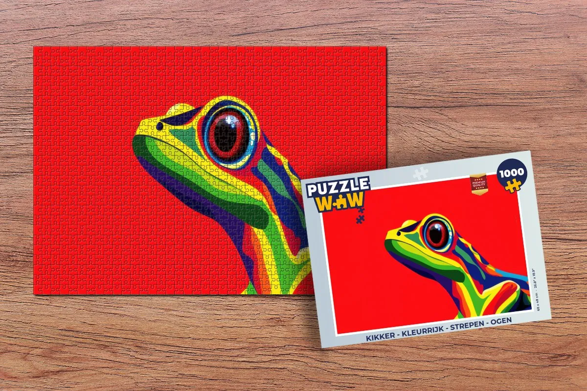 PuzzleWow Kikker Legpuzzel 1000 Stuks - Kleurrijk