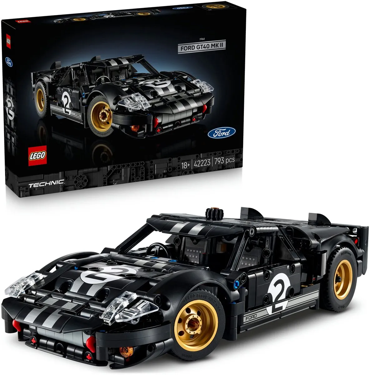 LEGO Technic 42223 Ford GT40 MKII Bouwpakket - 793 Stukken - Multicolor