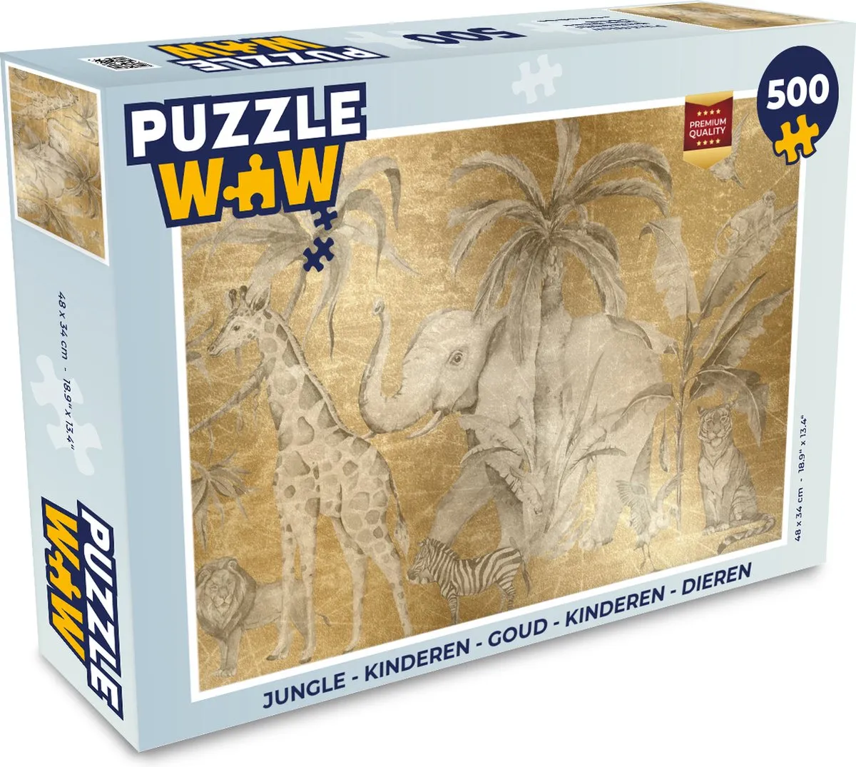 PuzzleWow Jungle Legpuzzel 500 Stuks - Multicolor
