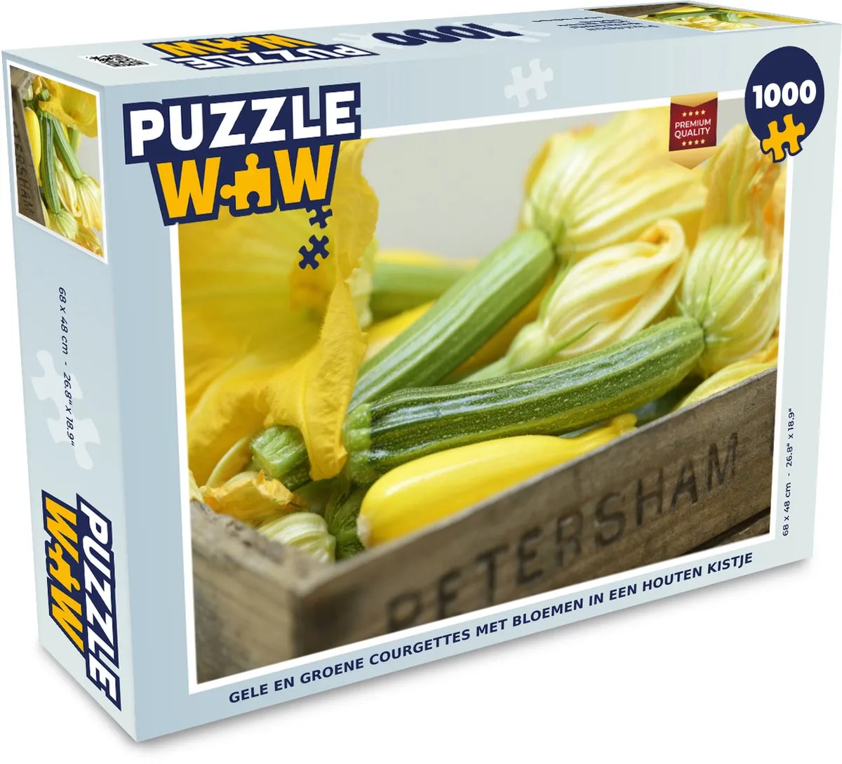 PuzzleWow Legpuzzel Gele en groene courgettes 1000 Stuks