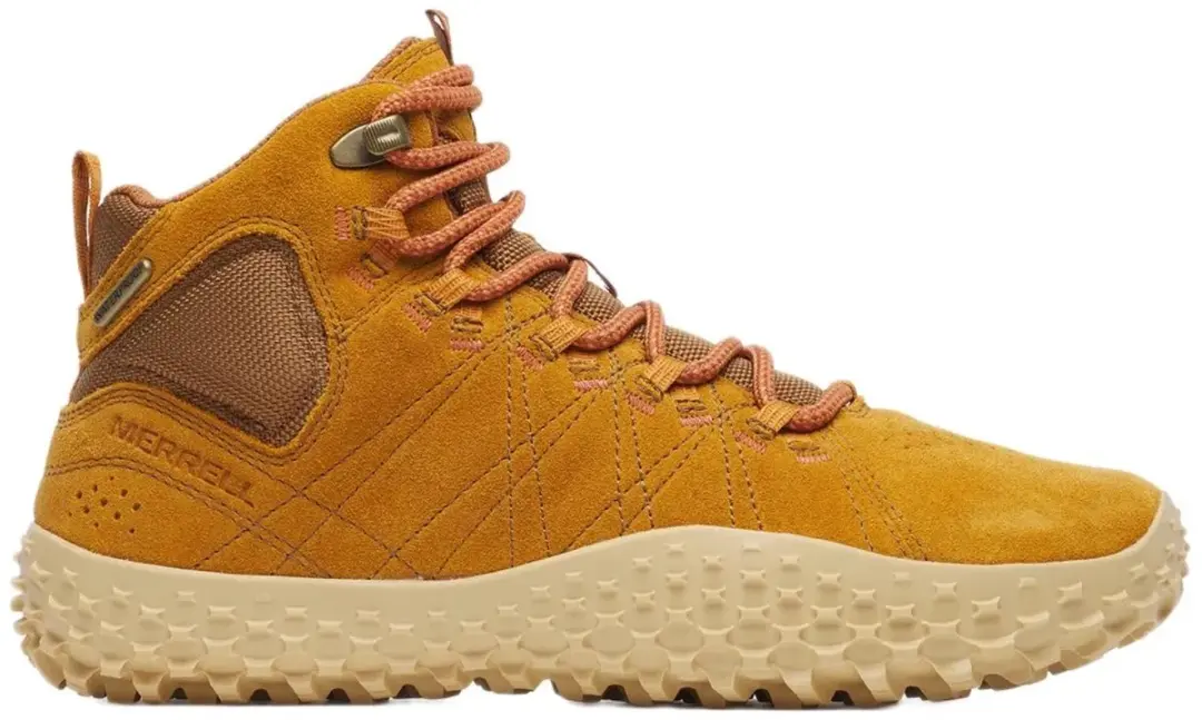 Merrell Wrapt Mid Waterproof Barefoot Wandelschoenen Geel,Bruin EU 37 1/2 Vrouw