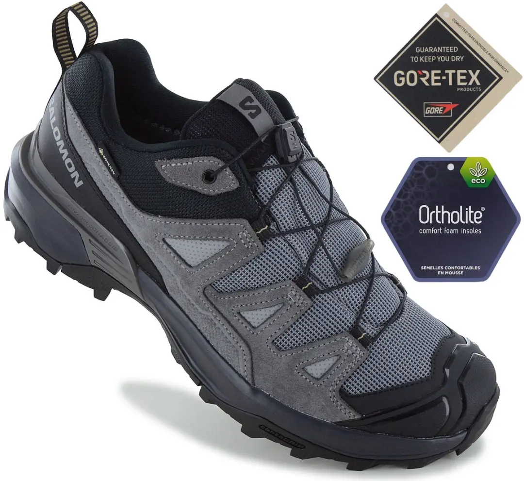 Salomon X Ultra 360 Leather Gore-Tex Wandelschoenen - Antraciet
