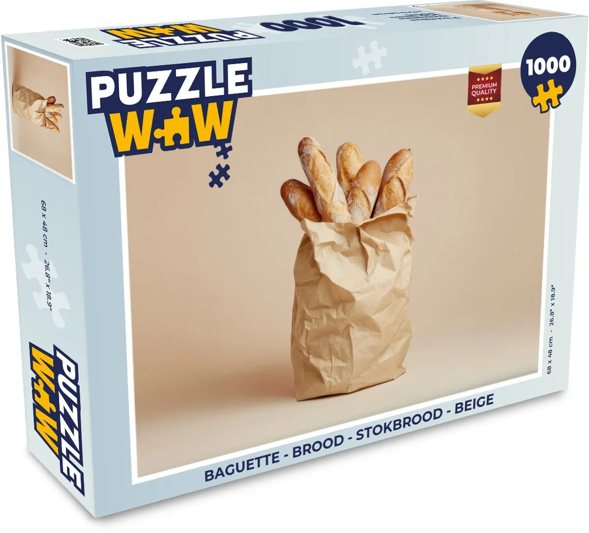 PuzzleWow Baguette Legpuzzel 1000 Stuks