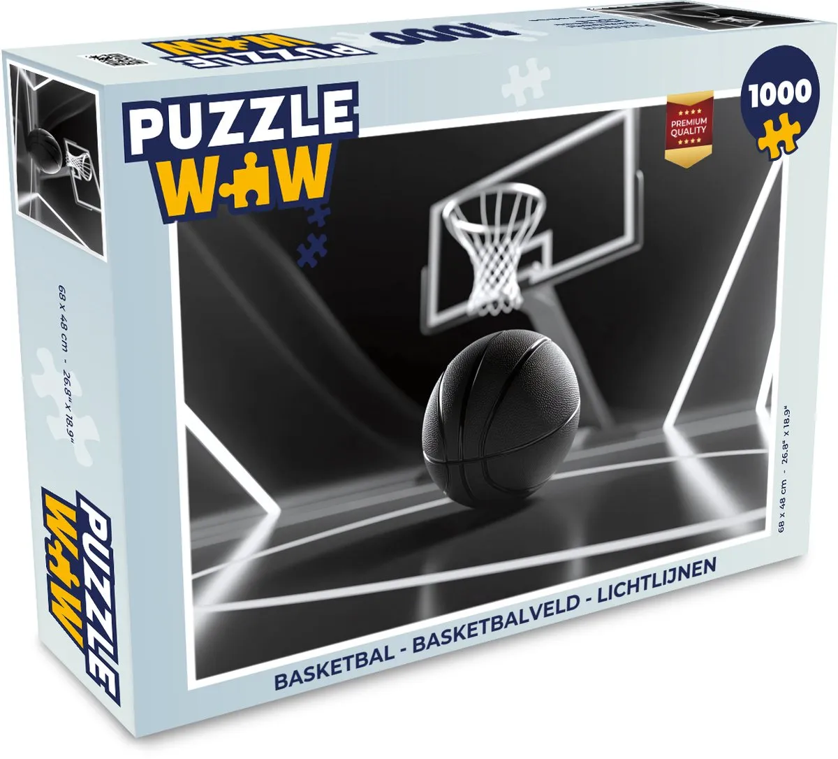PuzzleWow Basketbal Legpuzzel 1000 Stuks - MPN 8721373924329