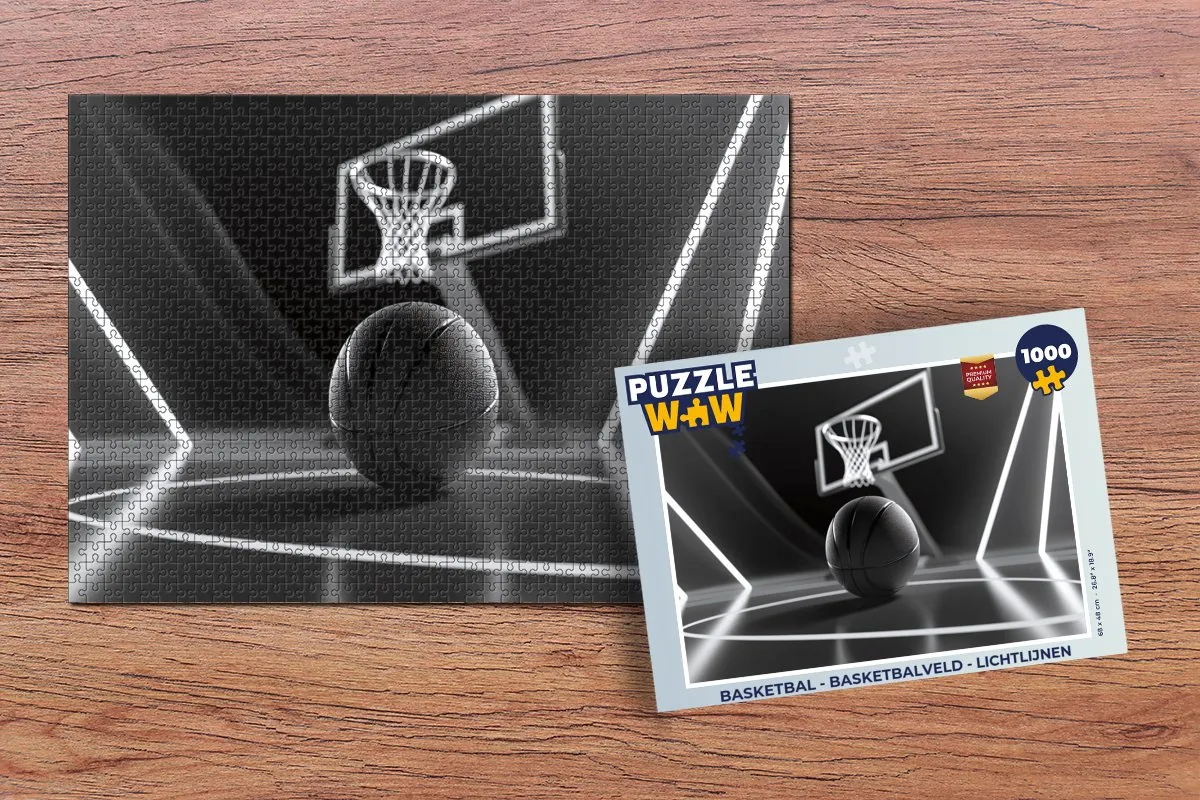 PuzzleWow Basketbal Legpuzzel 1000 Stuks - MPN 8721373924329