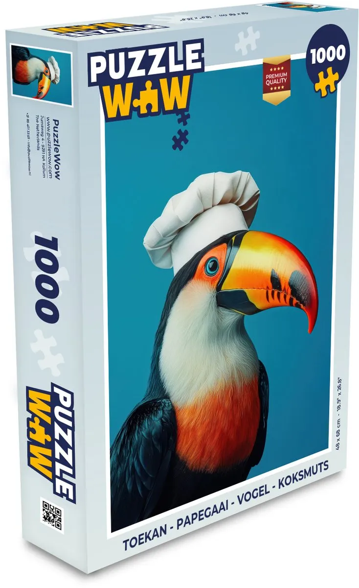 PuzzleWow Koksmuts Toekan Legpuzzel 1000 Stuks