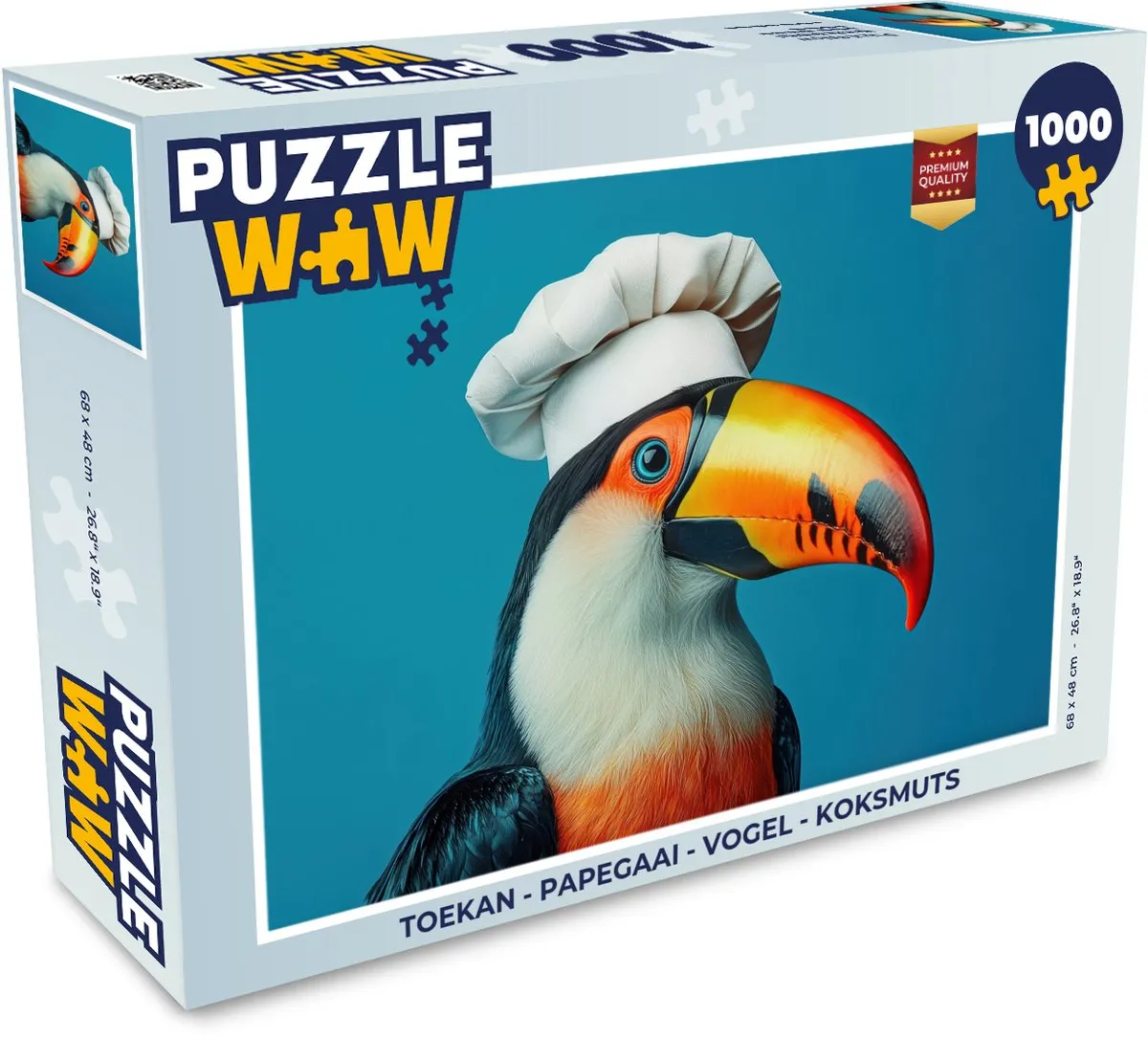 PuzzleWow Koksmuts Toekan Legpuzzel 1000 Stuks