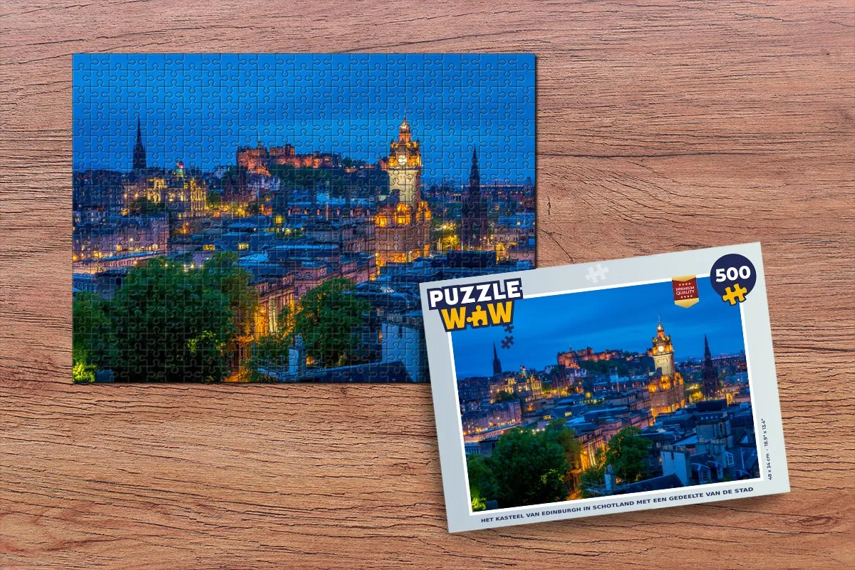 PuzzleWow Edinburgh Legpuzzel 500 Stuks - Multicolor