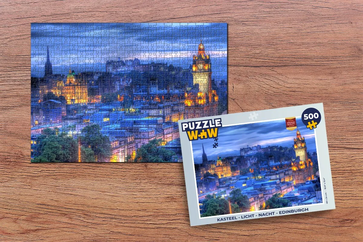 PuzzleWow Edinburgh Legpuzzel 500 Stuks - Multicolor
