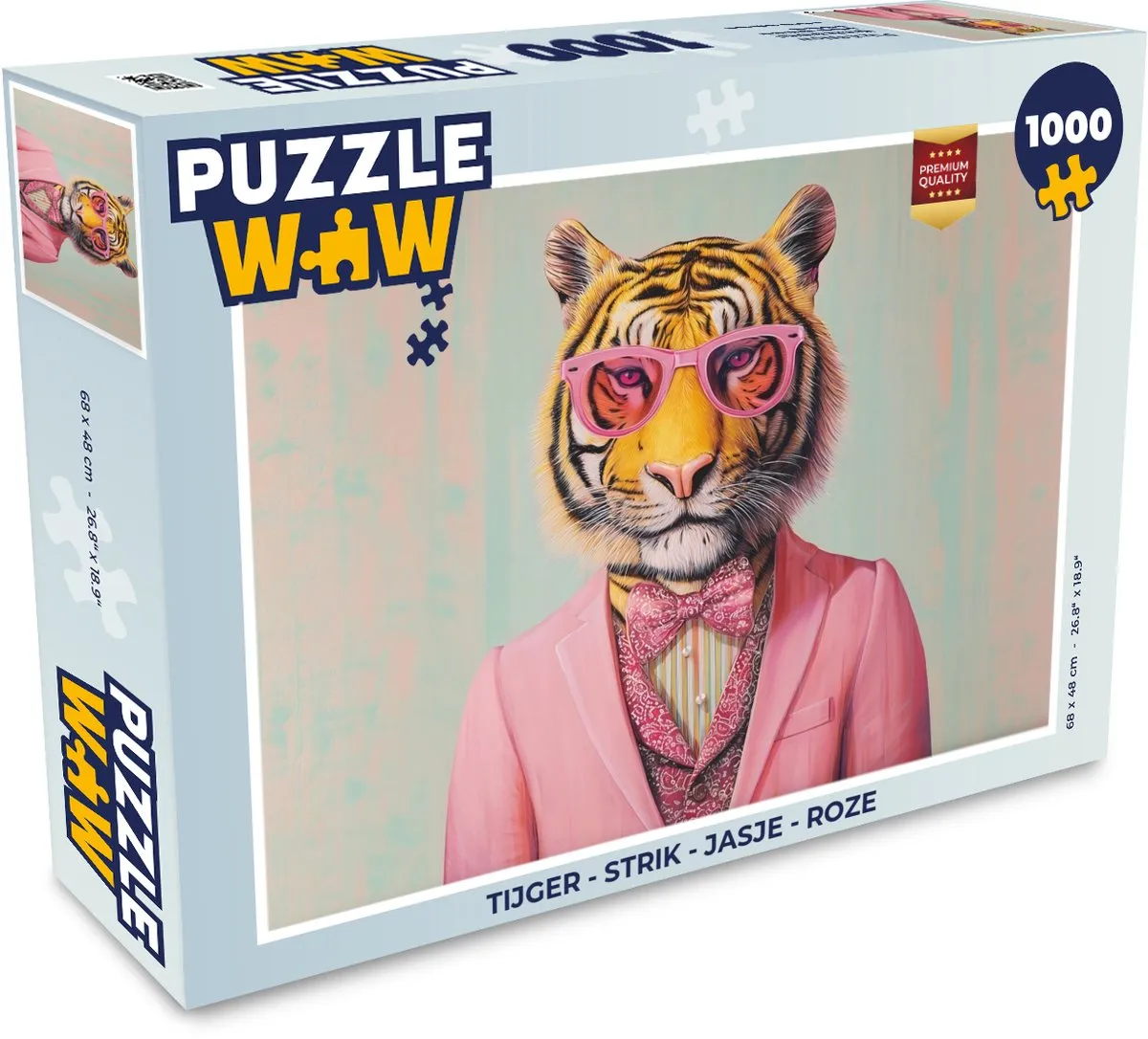 PuzzleWow Tijger Strik Jasje Legpuzzel 1000 Stuks