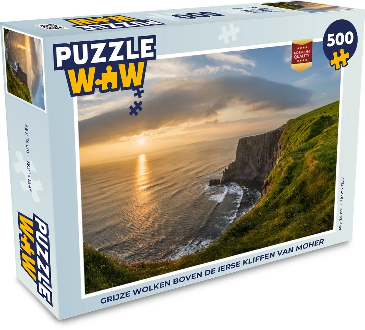 PuzzleWow Legpuzzel Ierse Kliffen van Moher 500 Stuks