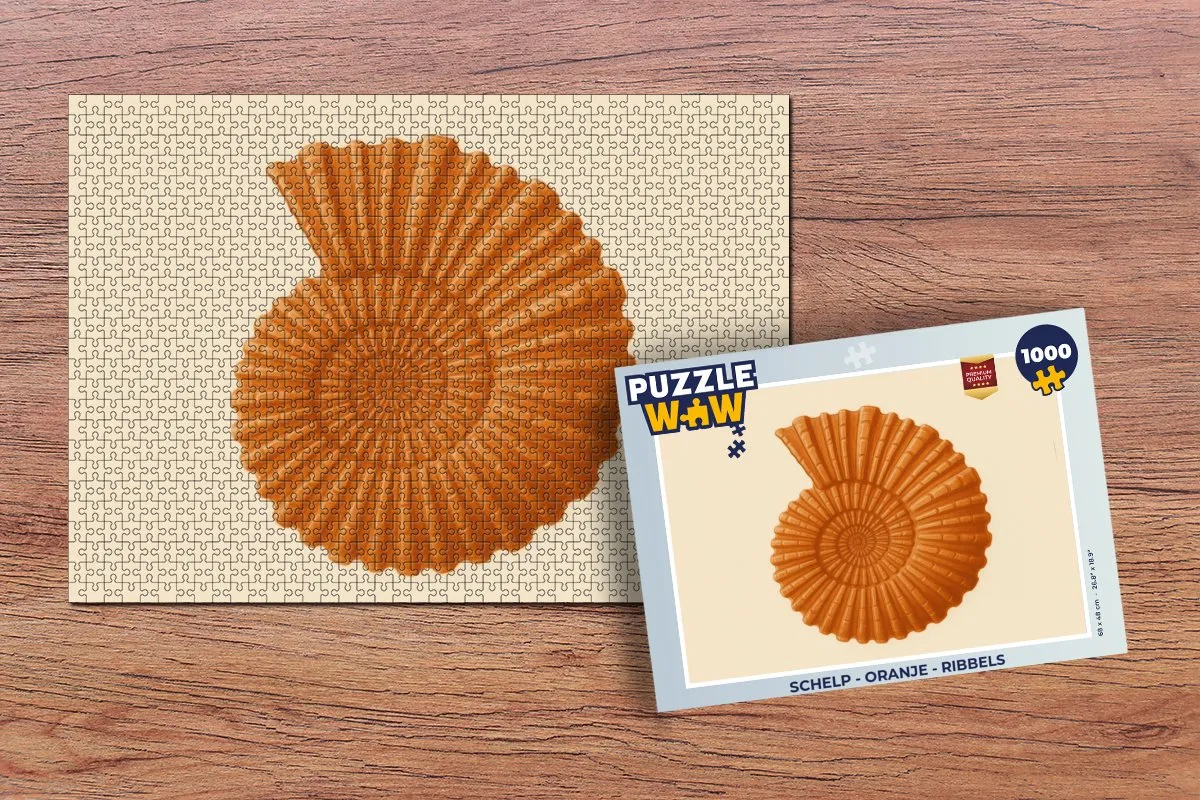 PuzzleWow Schelp Legpuzzel 1000 Stuks - Oranje