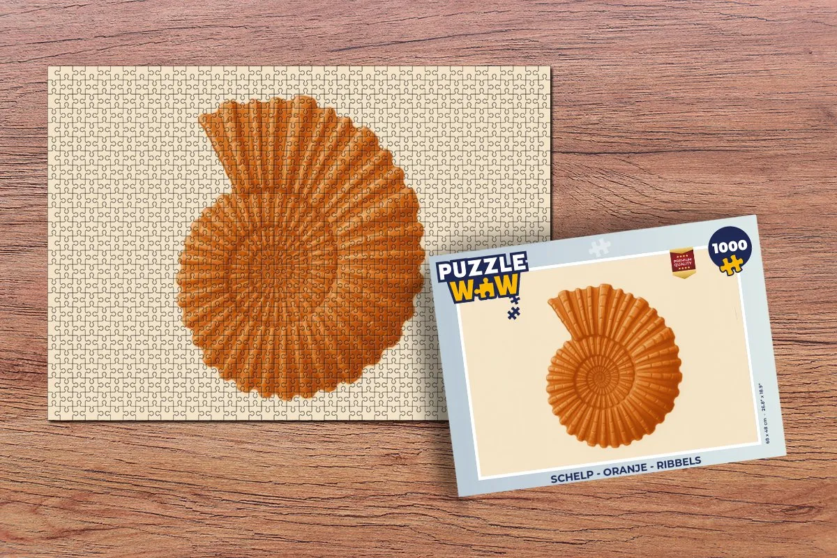 PuzzleWow Schelp Legpuzzel 1000 Stuks - Oranje