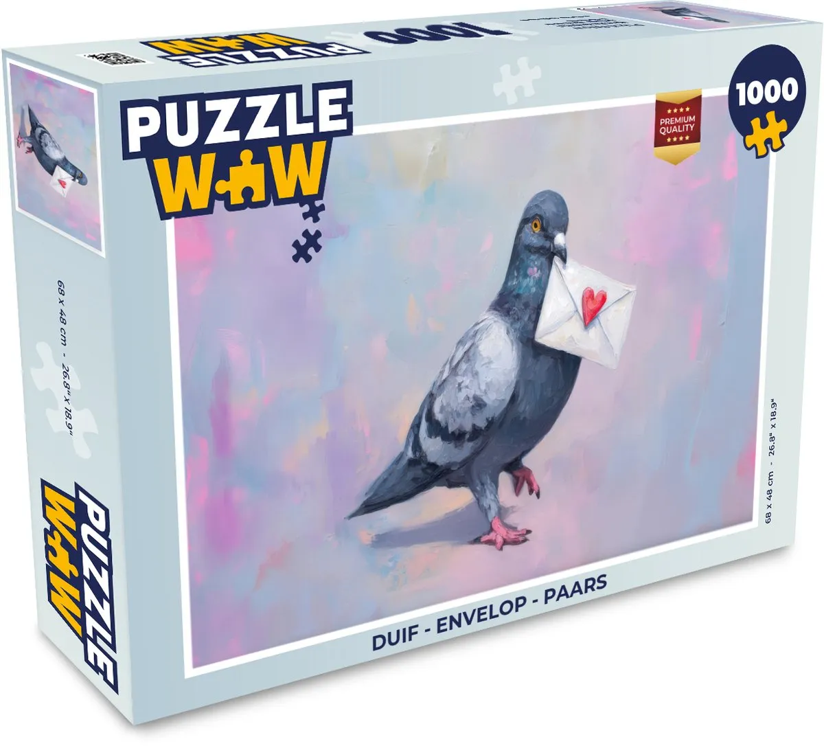 PuzzleWow Duif Hartje Legpuzzel 1000 Stuks