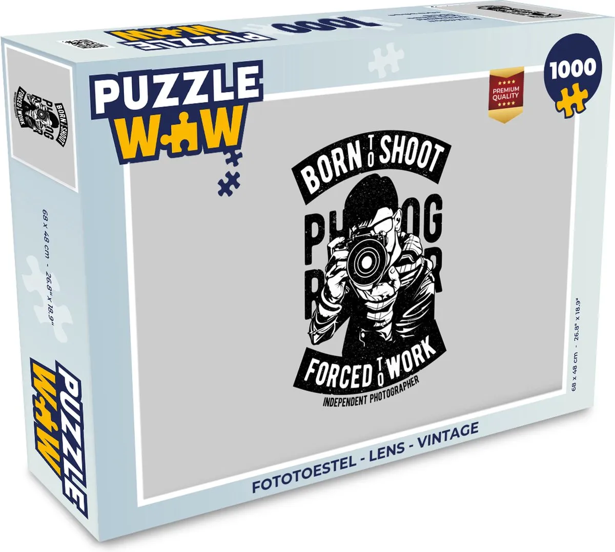 PuzzleWow Fototoestel Lens Vintage Legpuzzel 1000 Stuks