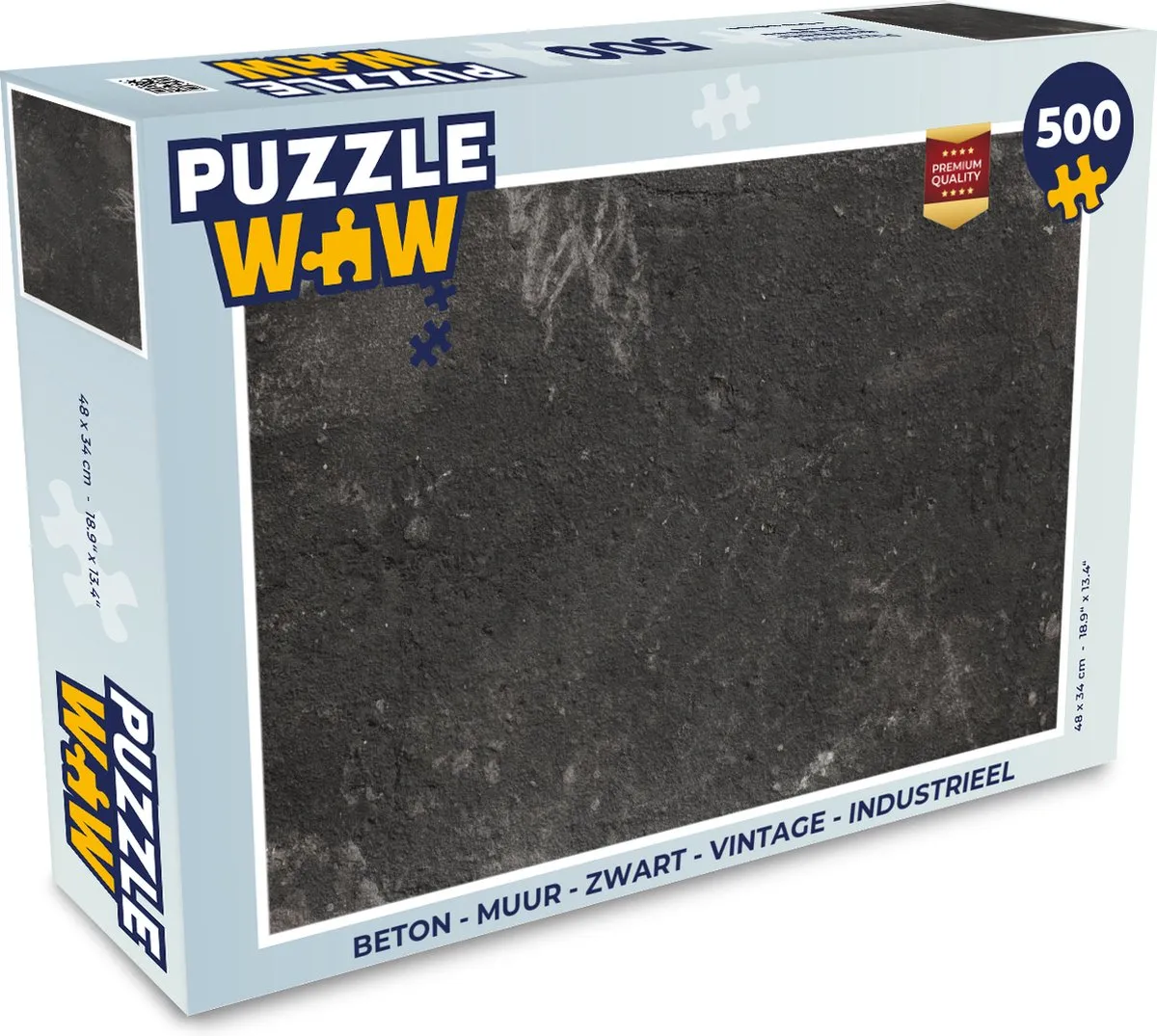 PuzzleWow Beton Muur Puzzel 500 Stuks - Multicolor