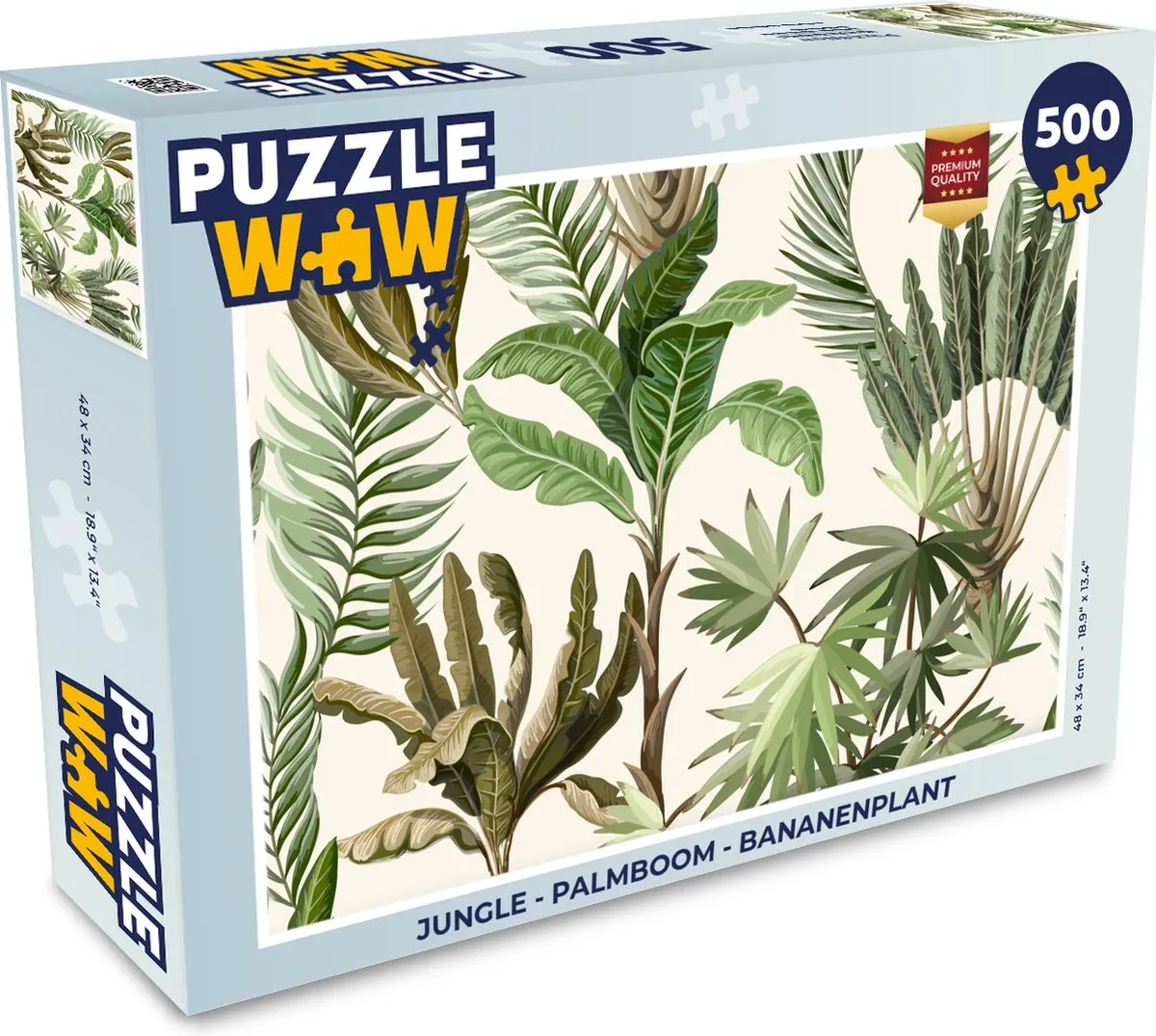 PuzzleWow Jungle Palmboom Legpuzzel 500 Stuks - Multicolor