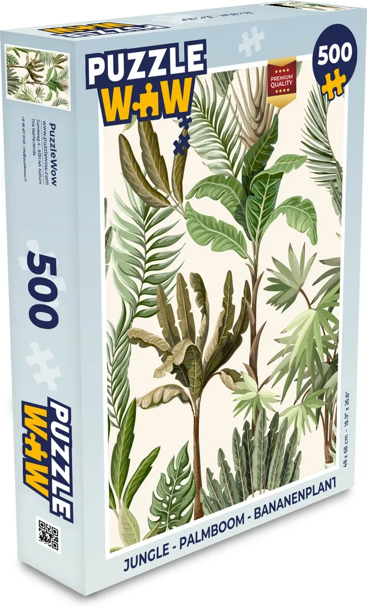 PuzzleWow Jungle Palmboom Legpuzzel 500 Stuks