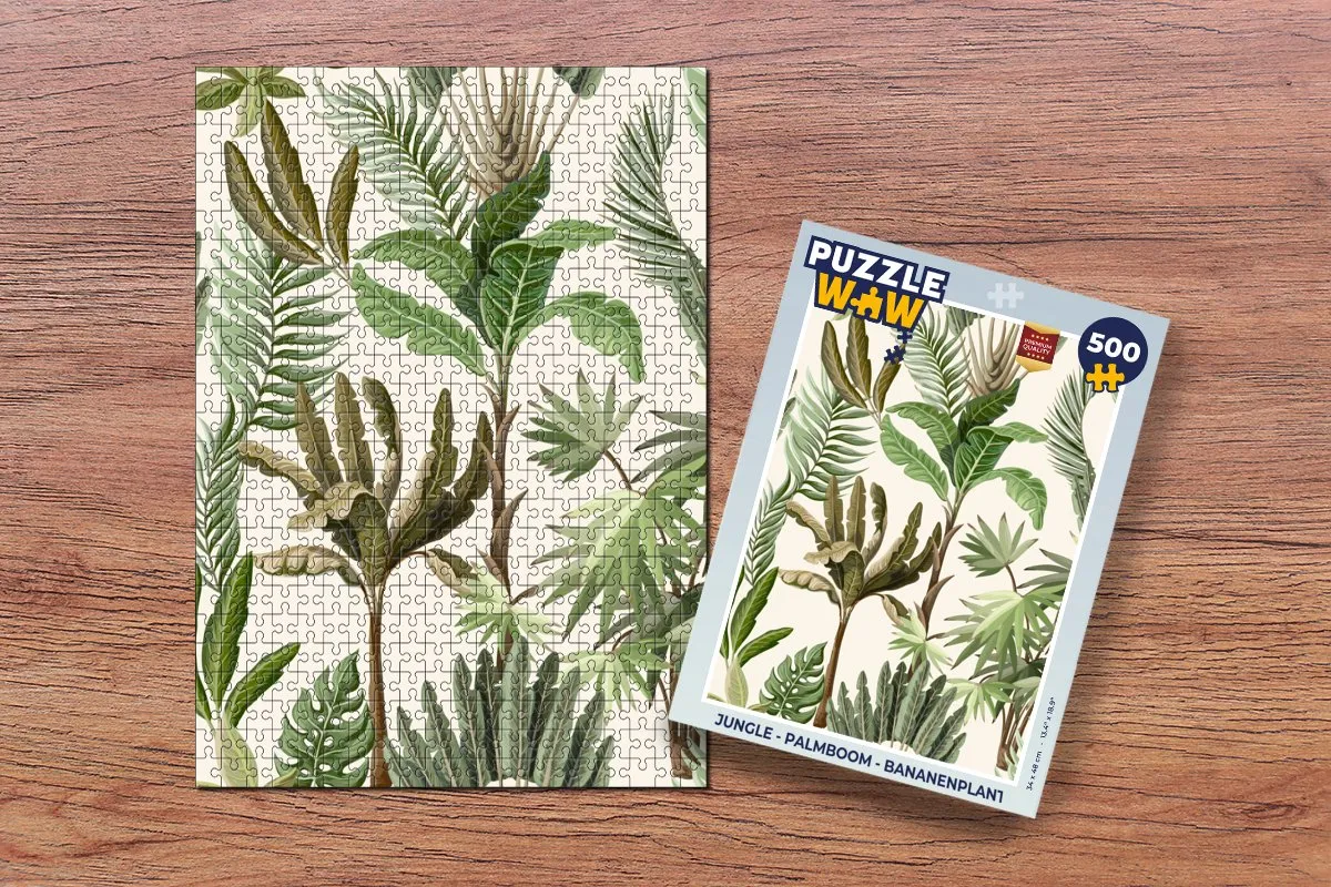 PuzzleWow Jungle Palmboom Legpuzzel 500 Stuks - Multicolor