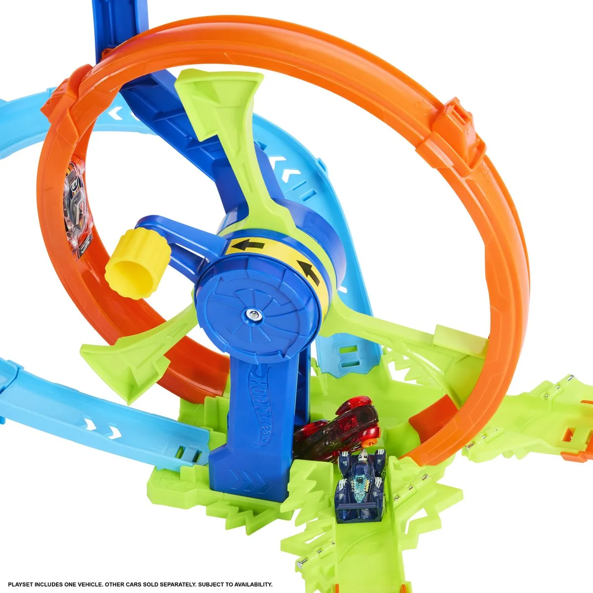 Hot Wheels Razendsnel Lanceren en Loopen Loopingbaan JBX65