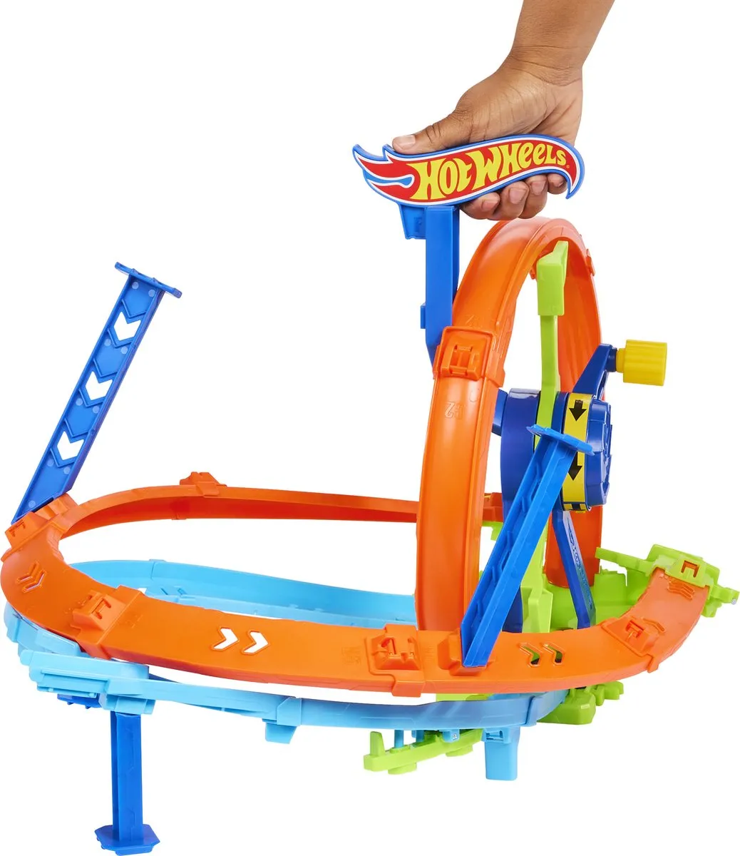 Hot Wheels Razendsnel Lanceren en Loopen Loopingbaan JBX65