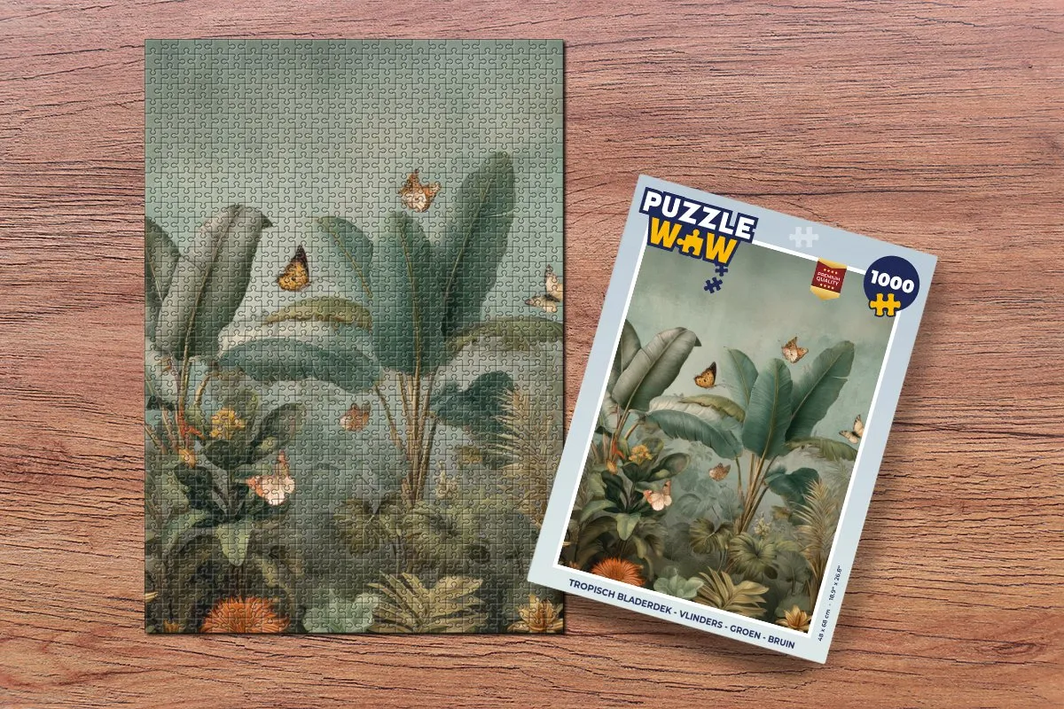 PuzzleWow Tropisch Bladerdek Legpuzzel 1000 Stuks - Multicolor