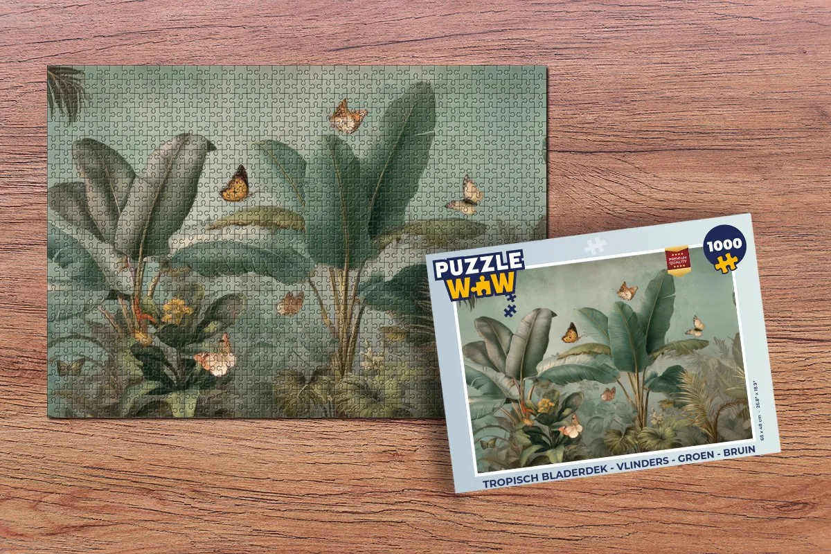 PuzzleWow Tropisch Bladerdek Legpuzzel 1000 Stuks - Multicolor