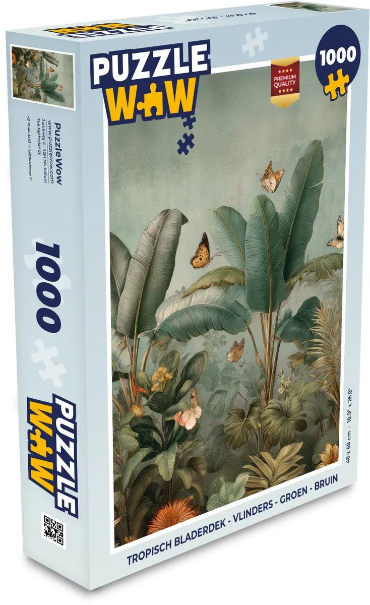 PuzzleWow Tropisch Bladerdek Legpuzzel 1000 Stuks