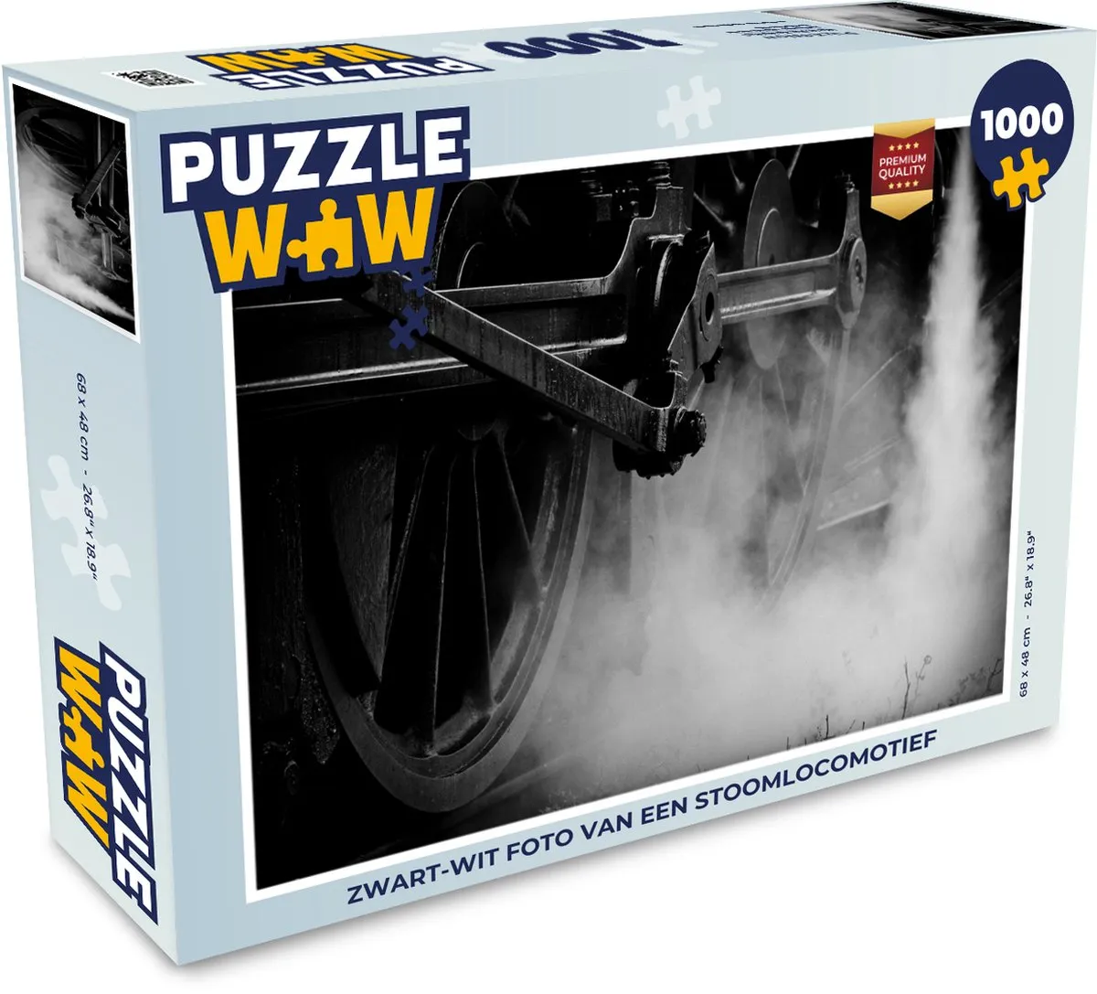 PuzzleWow Legpuzzel Stoomtrein 1000 Stuks - Multicolor