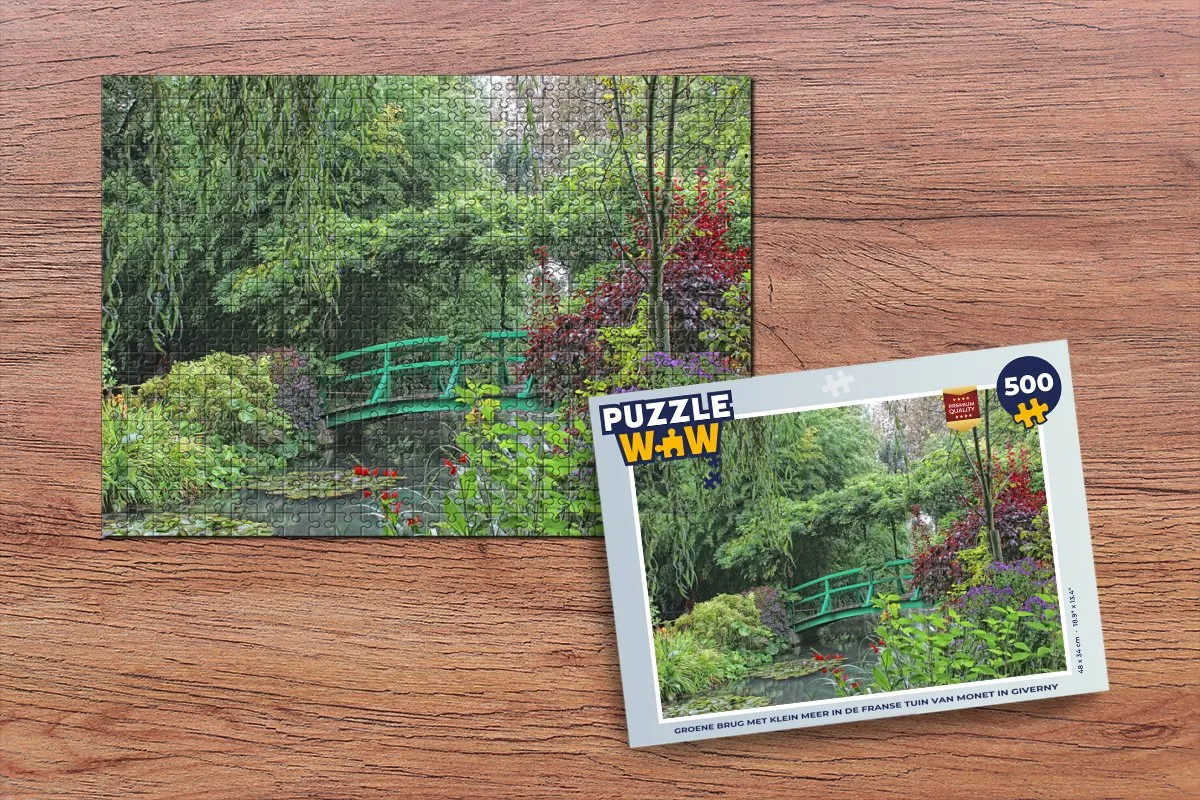 PuzzleWow Monet Franse Tuin Legpuzzel 500 Stuks