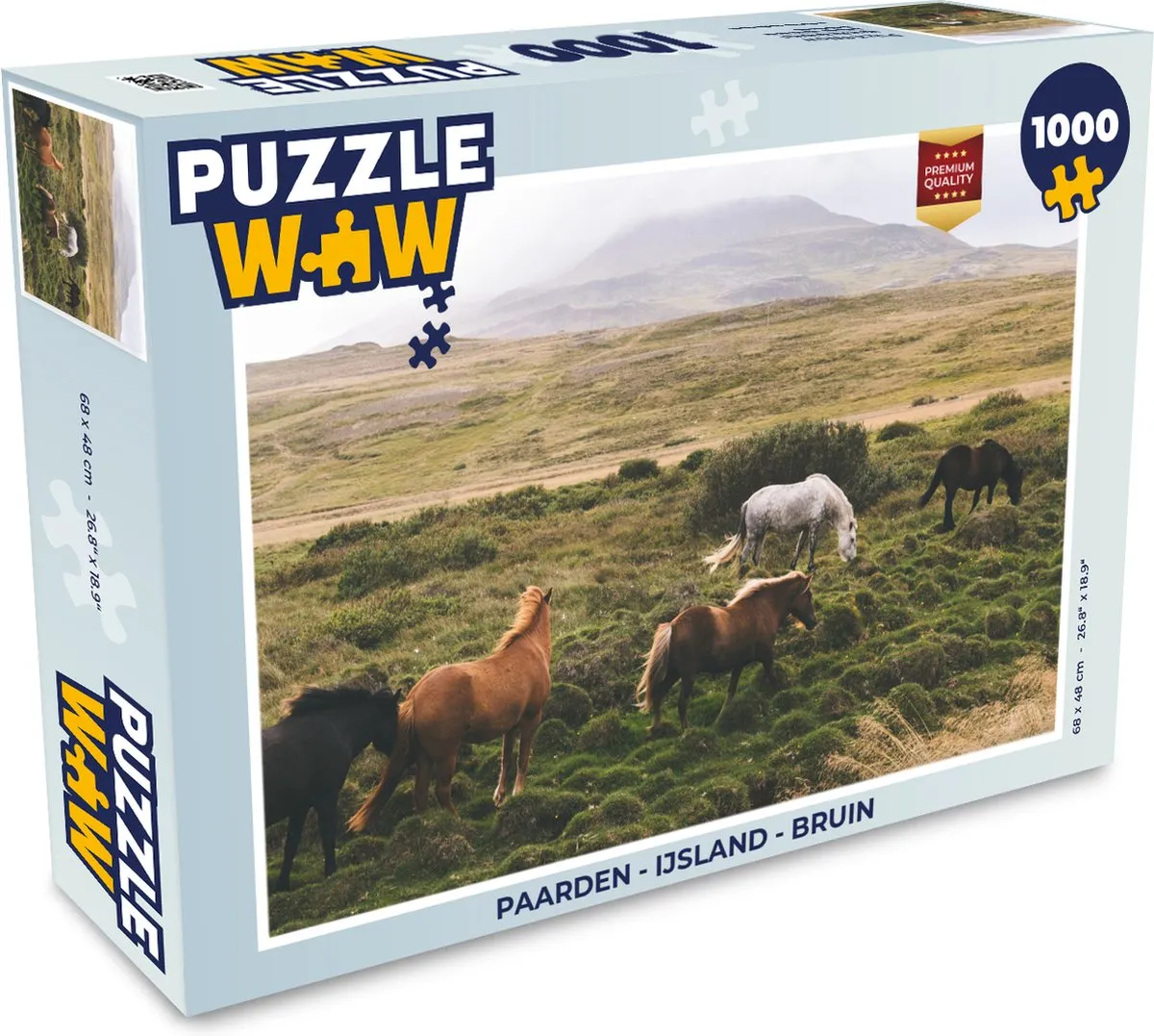 PuzzleWow Paarden IJsland Legpuzzel 1000 Stuks